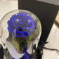 Eternal Rose Glass Dome - Sapphire Blue